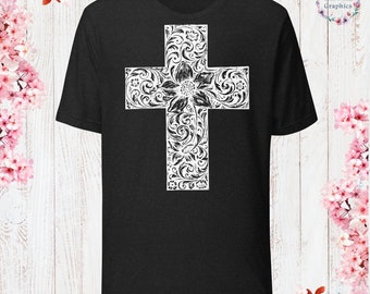 Beautiful Cross T-Shirt God Lover Shirt Church Shirt Christian Jesus Lover Shirt Christian Apparel Jesus Apparel