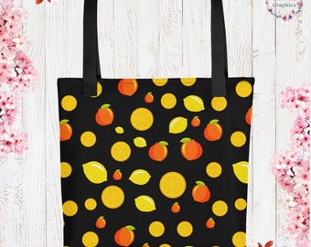 Citrus Fruits Cottage Core Tote Bag Garden Aesthetic Botanical Illustration Reusable Bag Gift Vegan Bag Farmers Market Tote ECO Friendly