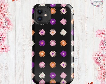 Tough Cottage Core Colorful Daisies iPhone® Case 11/Pro/Pro Max - 12 mini/12/Pro/Pro Max - 13 mini/13/Pro/Pro Max -14/Plus/Pro/Pro Max