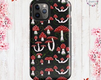 Tough Cottage Core Mushroom Case for iPhone® 11/Pro/Pro Max - 12 mini/12/Pro/Pro Max - 13 mini/13/Pro/Pro Max -14/Plus/Pro/Pro Max