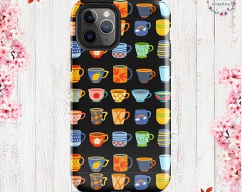 Tough Cottage Core Teacups iPhone® Case 11/Pro/Pro Max - 12 mini/12/Pro/Pro Max - 13 mini/13/Pro/Pro Max -14/Plus/Pro/Pro Max
