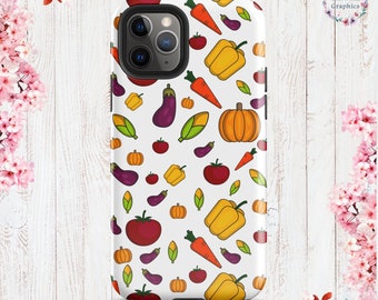 Tough Cottage Core Veggies iPhone® Case 11/Pro/Pro Max - 12 mini/12/Pro/Pro Max - 13 mini/13/Pro/Pro Max -14/Plus/Pro/Pro Max