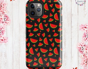 Tough Cottage Core Watermelon iPhone® Case 11/Pro/Pro Max - 12 mini/12/Pro/Pro Max - 13 mini/13/Pro/Pro Max -14/Plus/Pro/Pro Max