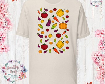 Veggies Cottage Core Pretty Tee Veggies Clothes Veggies Shirt Garden Aesthetic Clothing Cottagecore Clothes Botanical Veggies Print