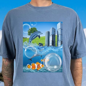 Frutiger Aero Y2k Shirt Techwear Weirdcore Vaporwave Cyberpunk Shirt Webcore Cybercore Webcore Clothes Weirdcore Shirt Windows XP Kidcore