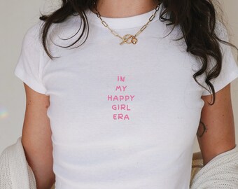 En mi era de niña feliz / Preppy Coquette Baby Tee Y2K / Ropa preppy / Estética de chica limpia / Cosas de muy buen gusto / Chica de coco