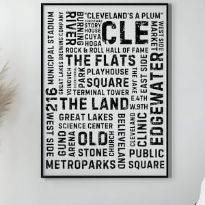 Cleveland 18x24 Poster Cleveland Ohio Vintage Cleveland Retro Stil Geschenk für Ihn Geschenk für Sie Cleveland Rocks Cleveland Browns Ohio State