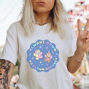 Clowncore Shirt Weirdcore Kidcore Clothes Clowncore Clothing Emo Shirt Unhinged Shirts Pastel Goth Alt Clothing Gothic Clothes Agere