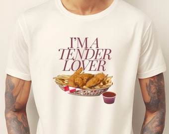 Funny Meme Shirt | Unisex Weirdcore | Chicken Tenders | Shirts That Go Hard | Ironic Shirt | Gen Z Shirt | Silly Y2K Clothes | Foodie Tshirt