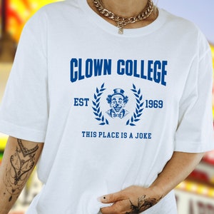 Clown College Shirt Weirdcore Kidcore Clothes Clowncore Clothing Emo Shirt Unhinged Shirts Circus Pastel Goth Alt Clothing Gothic Clothes