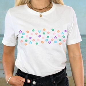 Retro Flowers Weirdcore Kidcore Clothes Clowncore Clothing Emo Shirt Unhinged Shirts Circus Pastel Goth Alt Clothing Gothic Clothes