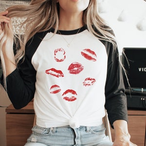 Downtown Girl Shirt  | Red Kiss Lips Pop Punk | Y2K Streetwear | Downtown Girl Aesthetic | Gift for Bestfriend Sister | Gift For Her