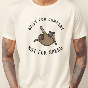 Men's Shirt | Funny Raccoon T-Shirt | Graphic Tee | Gift for him | Weird ironic shirts that go hard | Gen Z Tshirt |