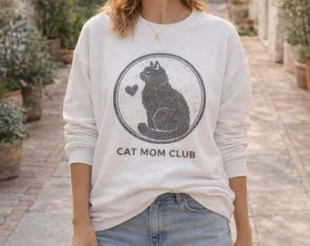 Cat Mom Shirt Cat Mom Shirt Cat Lover Gift Cat Mama Tee Retro Cat Shirt Cat Mom Club Cat Lady Gift Funny Cat Mom Shirt Cat Mom Gift Shirt