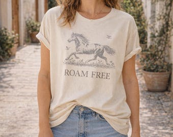 Wild Horses Shirt Western Shirt Wild Horses Shirt Cowgirl Shirt Wildflower Shirt Horse Lover Gift Country Shirt Boho Western Tee Rodeo Shirt