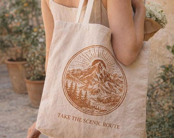 National Park Gift Outdoor Adventure Nature Lover Gift Adventure Awaits Tote Bag