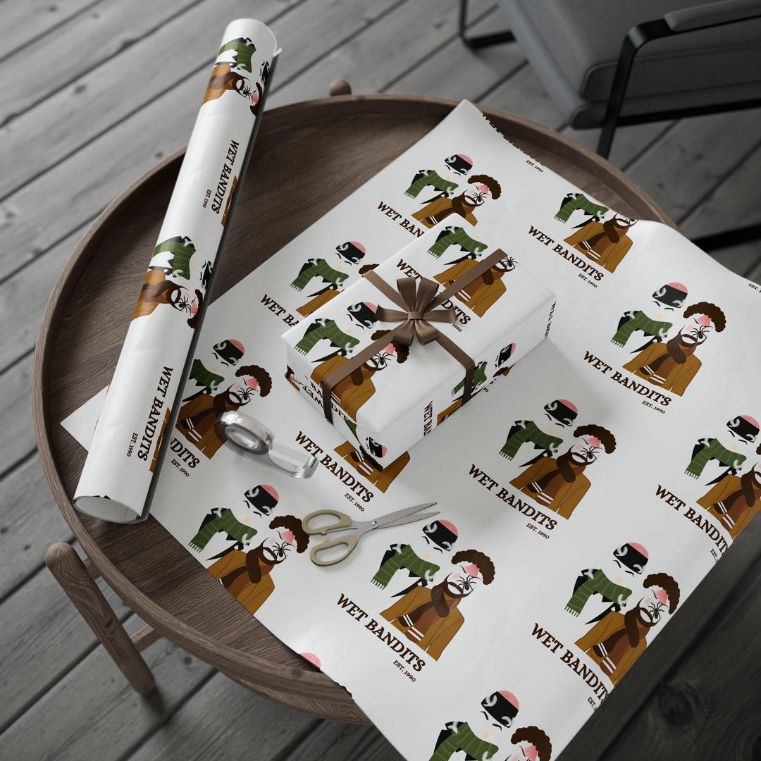 Home Alone Wrapping Paper Marv and Harry Retro Christmas Wrapping Paper ...