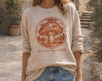Mushroom Shirt Mushroom Shirt Goblincore Shirt Cottagecore Shirt Forest Fungi Shirt Woodland Shirt Mushroom Lover Gift Retro Mushroom Tee