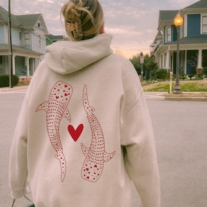 Whale Shark Hoodie Preppy Stuff Coconut Girl Ecology Shirt Ocean Animal Shirt Whale Sweatshirt Y2K Hoodie Teenage Girl Gifts Granola Girl