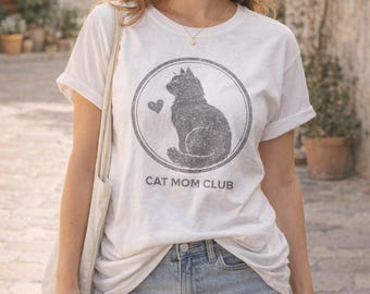 Cat Mom Shirt Cat Mom Shirt Cat Lover Gift Cat Mama Tee Retro Cat Shirt Cat Mom Club Cat Lady Gift Funny Cat Mom Shirt Cat Mom Gift Shirt