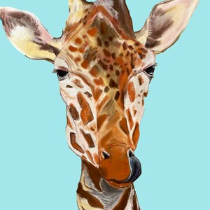 The Calm Giraffe Bilder und Drucke Kunstwerk Bilder für Wanddrucke zum Einrahmen