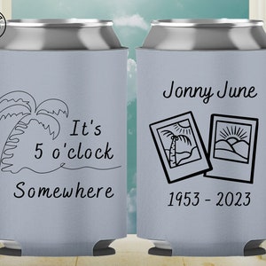 Custom Memorial Can Coolers: Celebration of Life Favors