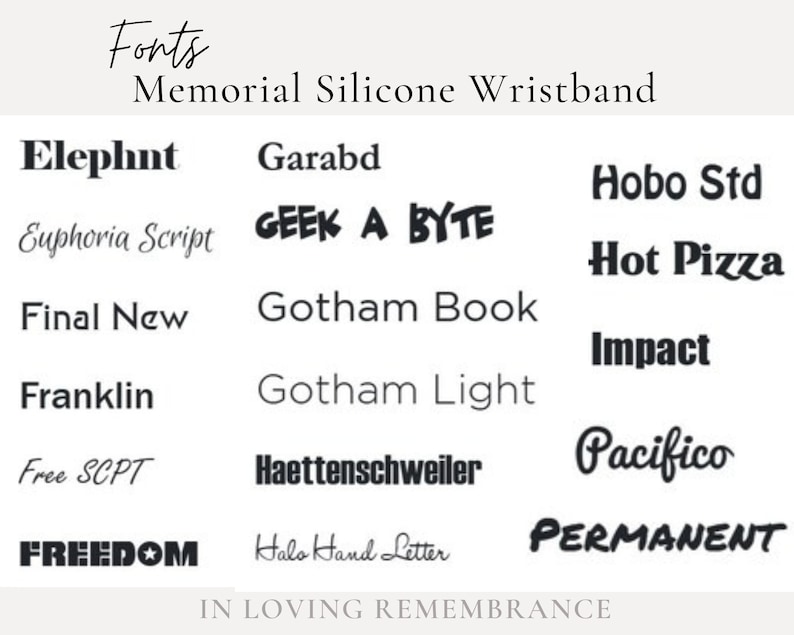 Custom Memorial Silicone Wristbands: Remembrance Keepsake - Etsy
