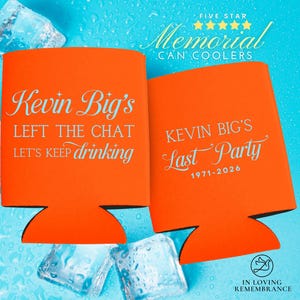 Left The Chat Memorial Can Coolers: Funny Celebration of Life Favors