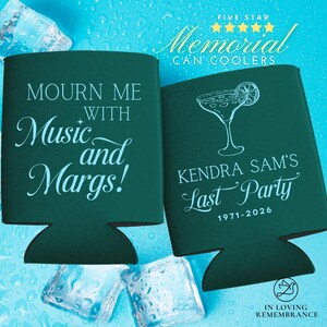 Custom Memorial Can Coolers: Celebration of Life Party Favors