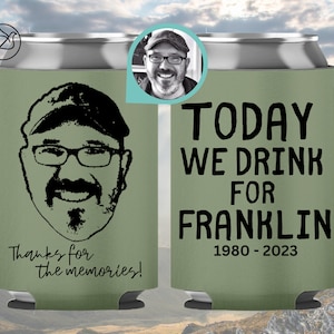 Custom Memorial Can Cooler: Celebration of Life Favor