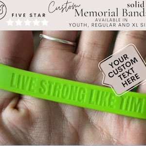 Custom Engraved Wristbands For Memorial keepsake for Remembrance Silicone Wristband Bulk for celebration of life