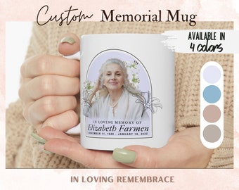 Taza con foto conmemorativa personalizada: regalo de condolencia por la pérdida de un ser querido