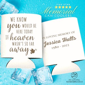 Custom Memorial Can Coolers: Celebration of Life Favors