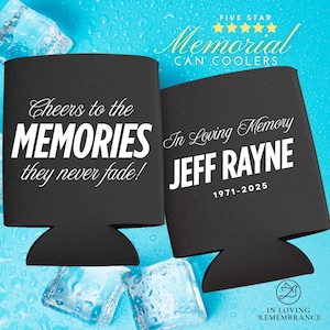 Custom Memorial Can Coolers: Celebration of Life Favors