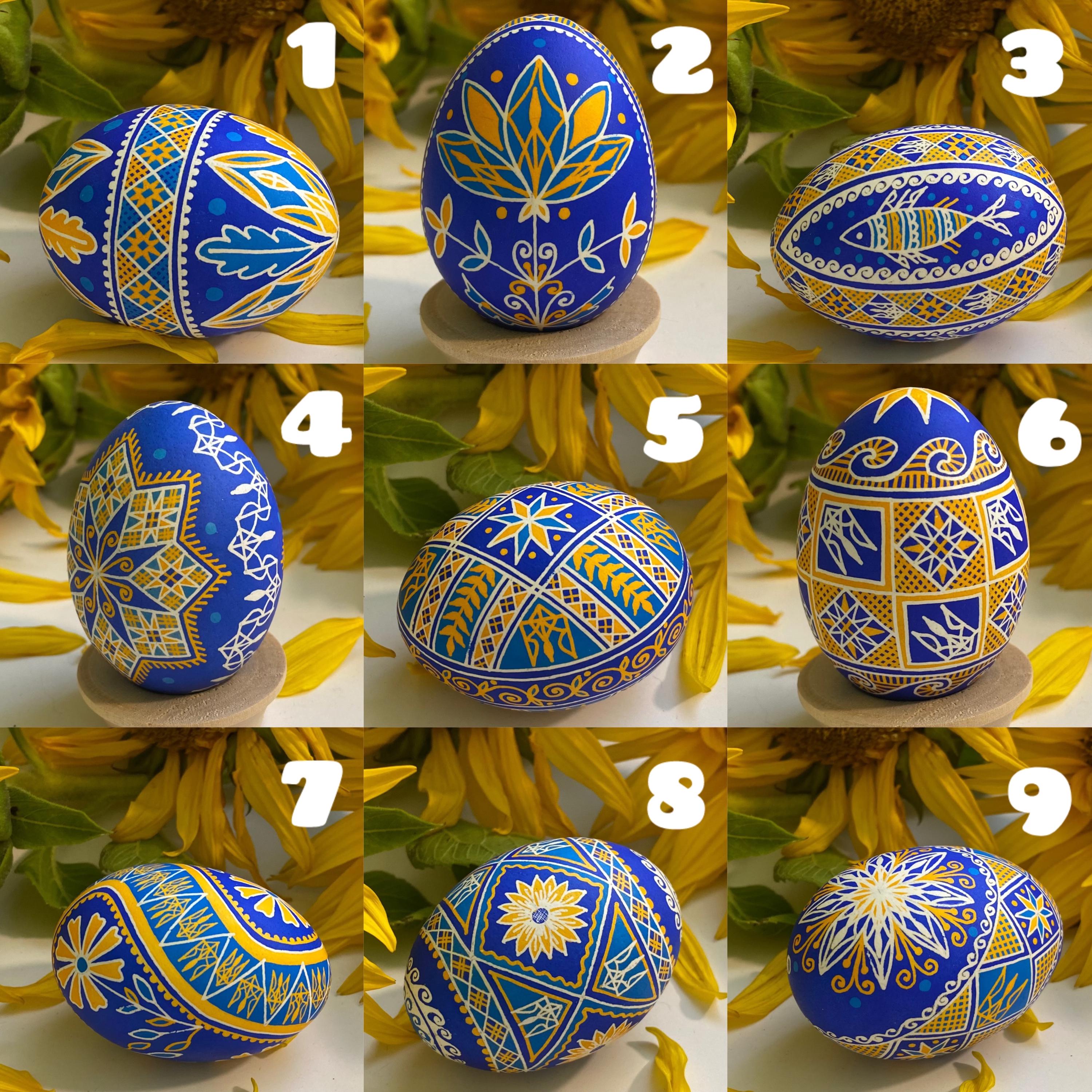 Pysanky Eggs. Ukrainian Pysanka Easter Eggs. Hand Painted Chicken Egg ...