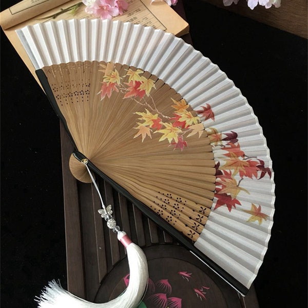 Japanese Silk Hand Fan Etsy