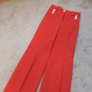 orange flared trousers size. 156 70s vintage original