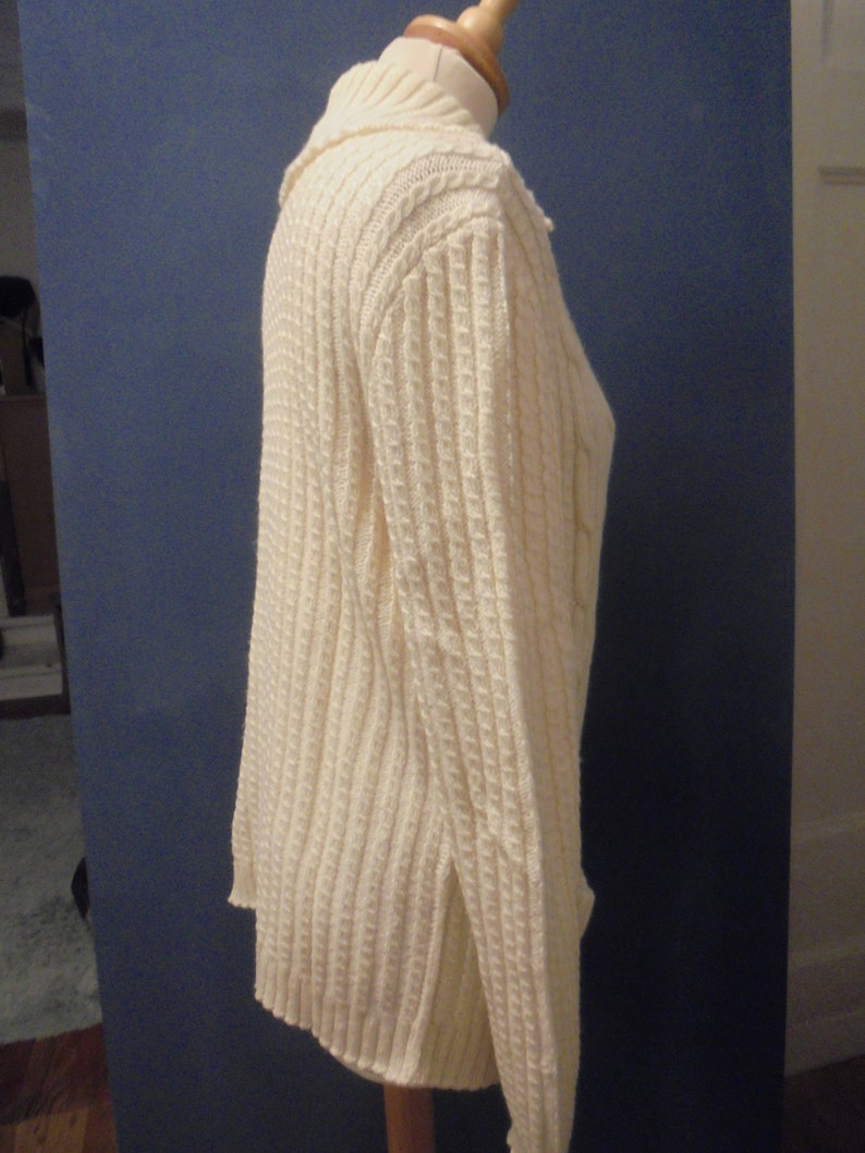 schöne naturweiße Strickjacke 70er Bild 5