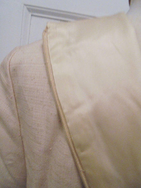 beige 60s 70s sheath dress classic - image 5