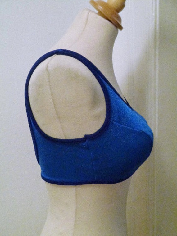 bright blue 60s 70s bikini sporty two-piece - image 2