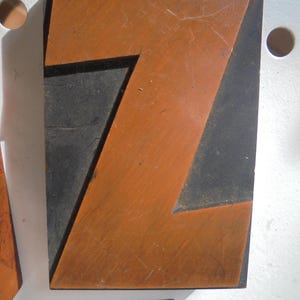 Letra impresa Tipografía años 20 y 30 mayúsculas vintage originales Z