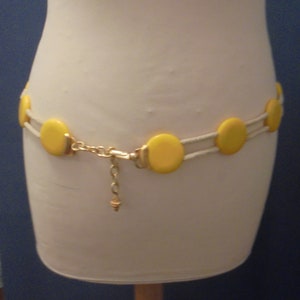 WOW stijlvolle jaren 60 jaren 70 riem geel touw