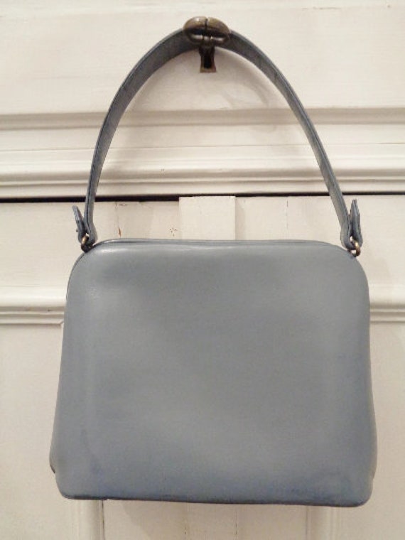 enchanting light blue handbag 40 simple leather - image 2