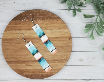 Serape Sedona Leather Earrings