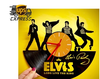 Christmas Gift Clock for Wall to Rock'n Roll Funs Vinyl LP - New Year gift unique vintage Wall Art Decor music lovers decoration or decor