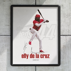 Elly De La Cruz Cincinnati Reds Baseball Poster/Wall Decor/Print - DIGITAL FILE