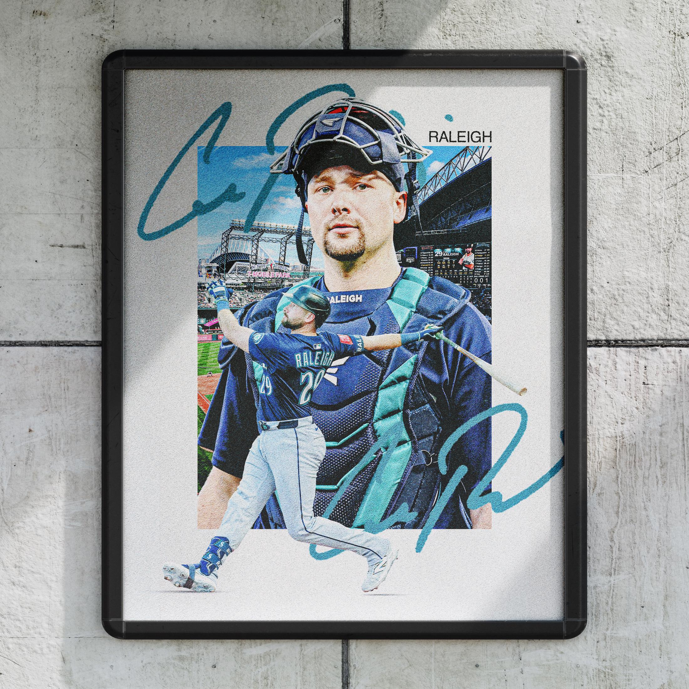 Cal Raleigh Seattle Mariners Baseball Poster/wall Decor/print