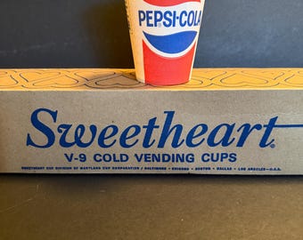 Vintage Pepsi V-9 Vending Paper Cups, set of 100