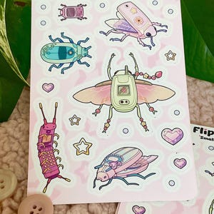 Flip Phone Bugs Sticker Sheet