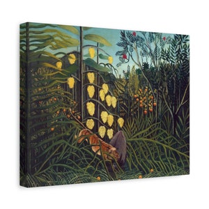 Henri Rousseau - Fight Between Tiger and Buffalo - Canvas Wall Art - Home Decor